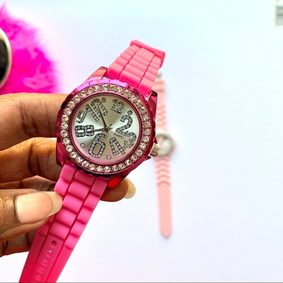 Accessories - Two Pink Watches for one price. Just enough BLING.